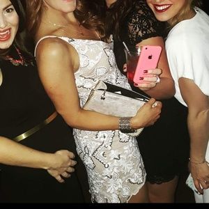 Beautiful embroidered lace and sequin dress